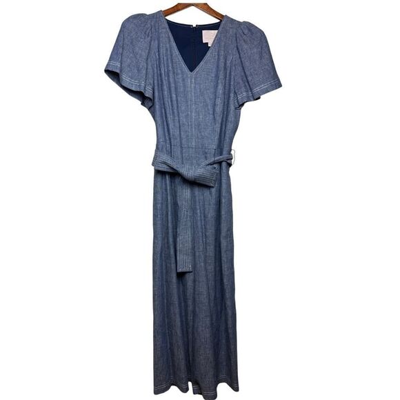 Gal Meets Glam Billie Chambray Jumpsuit Sz. 0 - Picture 2 of 6